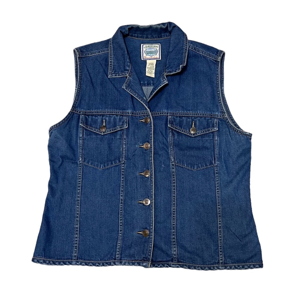 Vintage Denim Vest St John's Bay Size Large Jean Vest